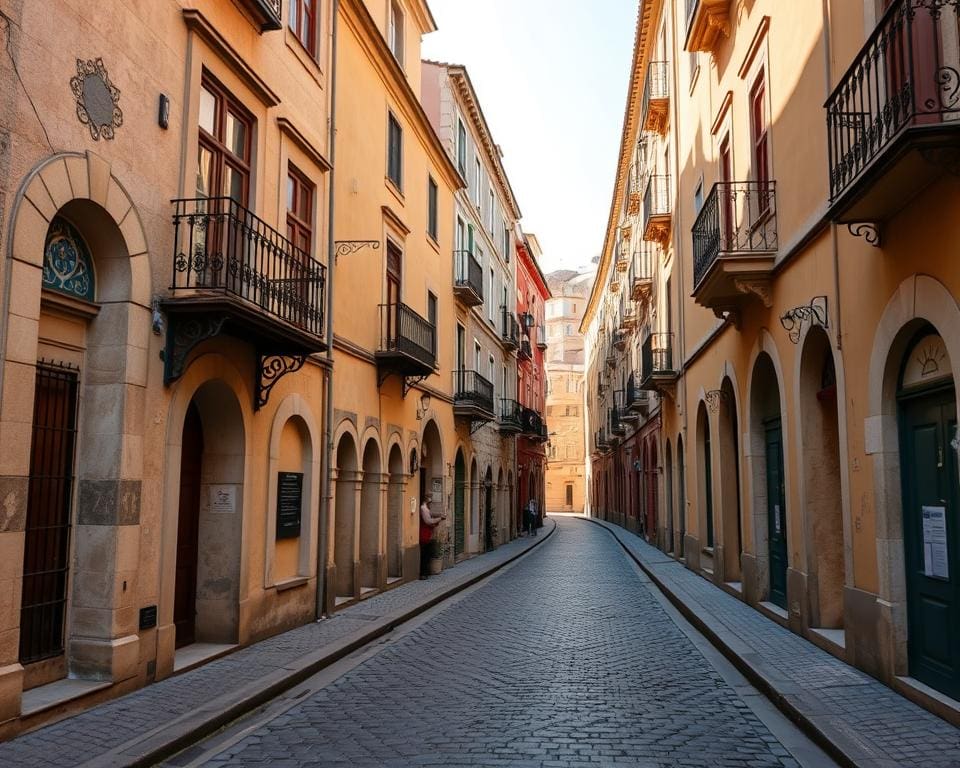 Architektur der historischen Gassen in Coimbra