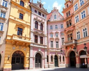 Barocke Fassaden in Sibiu, Rumänien