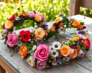 DIY-Blumenkränze aus eigenen Gartenblumen: Dekorative Ideen