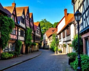 Historische Gassen in Marburg, Deutschland