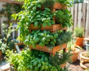 Kräuterturm selber bauen: Frische Gewürze auf kleinem Raum