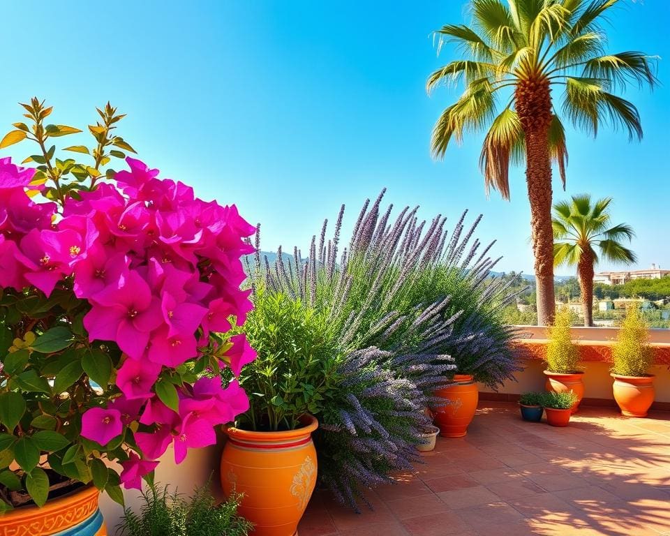 Mediterrane Pflanzen für sonnige Terrassen und warme Balkone