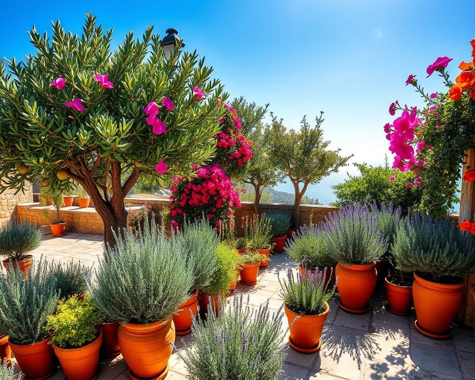 Mediterrane Pflanzen für sonnige Terrassen und warme Balkone