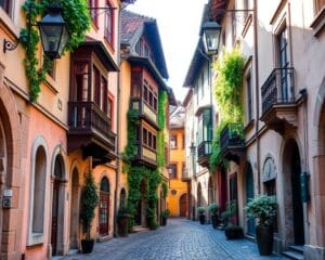 Mittelalterliche Straßen in Sighișoara, Rumänien