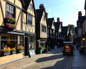 Mittelalterliche Straßen in York, England