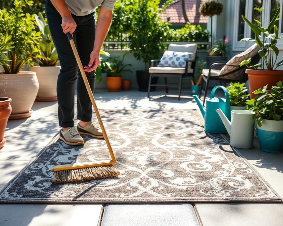 Pflege und Wartung von wetterfesten Teppichen