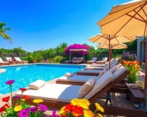 Bequeme Gartenliegen für entspannte Sommertage am Pool