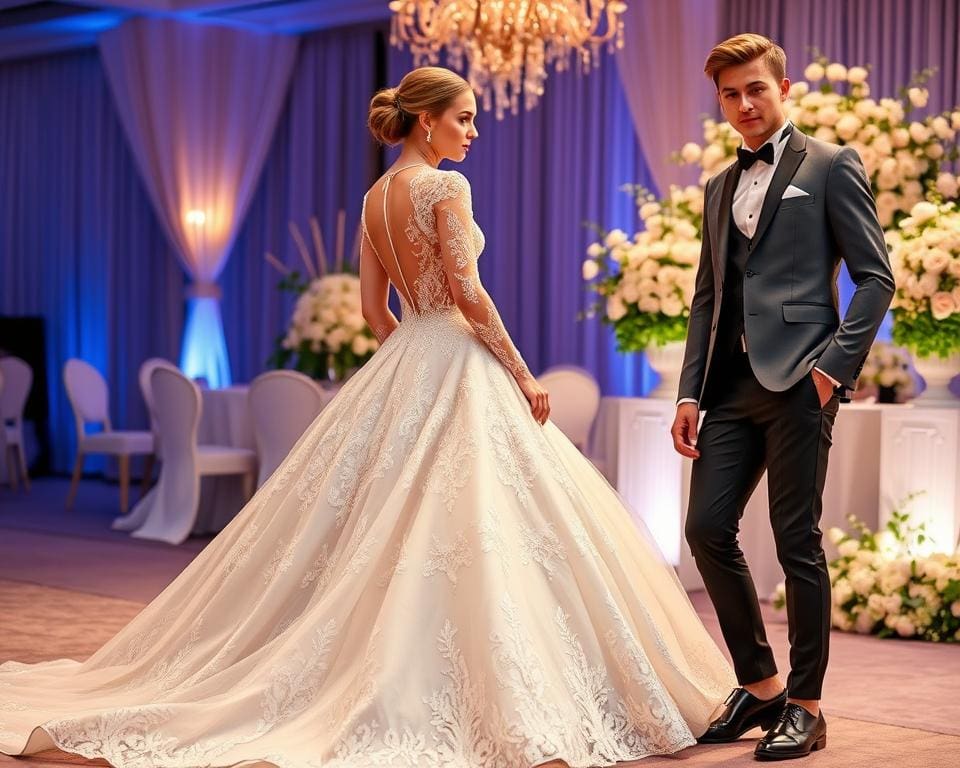 Brautmode Trends und Bräutigam Trends für Hochzeitsmode 2024