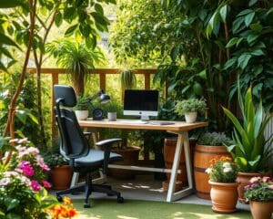 Freiluftarbeitsplätze im Garten: Büro im Grünen gestalten