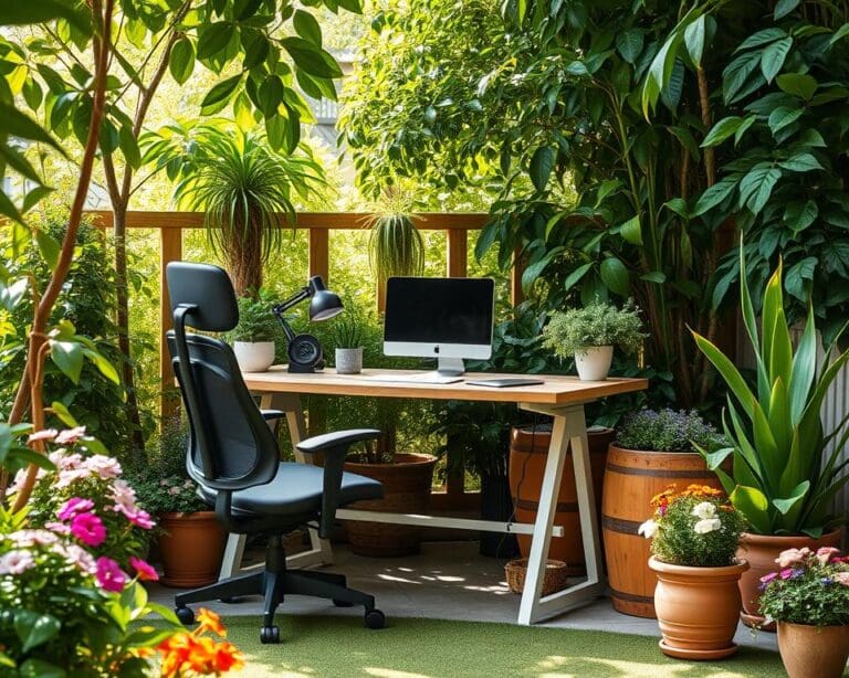 Freiluftarbeitsplätze im Garten: Büro im Grünen gestalten