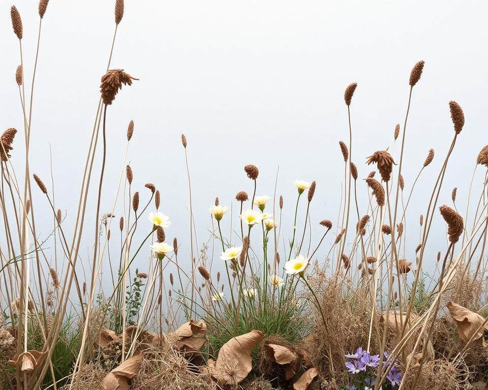 Mauerblümchen und Trockenpflanzen für minimalistische Gärten