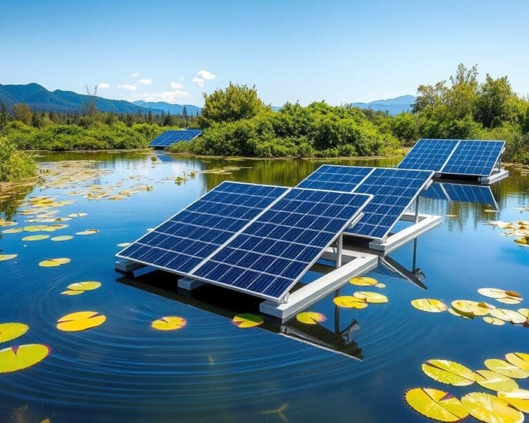 Schwimmende Solarpaneele für Teiche: Energie aus Wasser nutzen