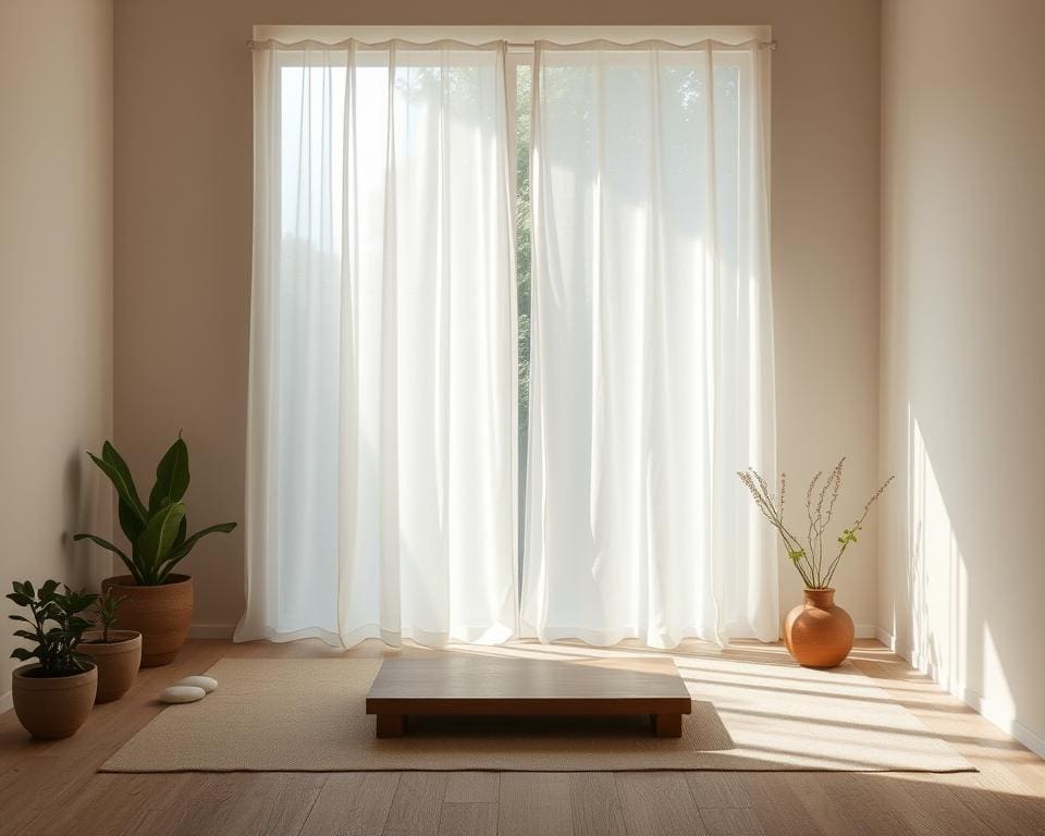 minimalistisches Interieur in Meditationsräumen