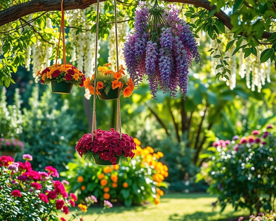 Blumenschaukeln für Hängegärten: Kreative Bepflanzungsideen