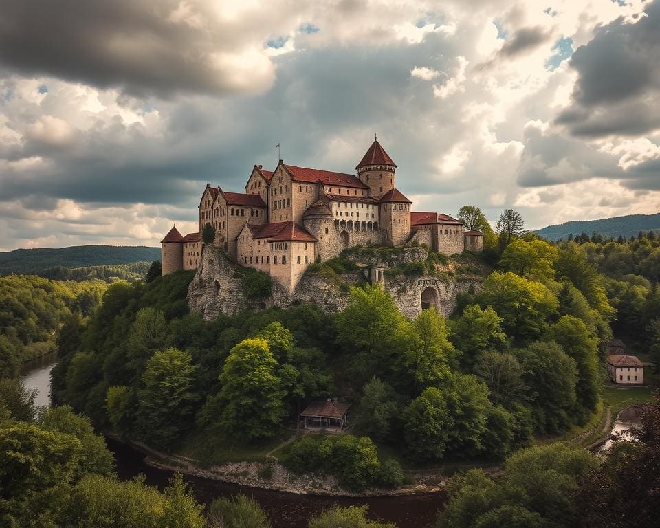 Burgruinen in Český Krumlov