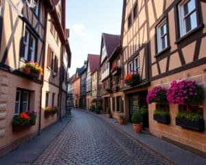 Historische Gassen in Marburg, Deutschland