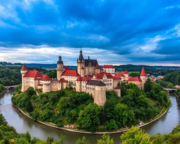 Mittelalterliche Burgen in Český Krumlov, Tschechien