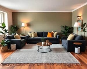 Wie gestaltest du ein Wohnzimmer ganz ohne Weiß?