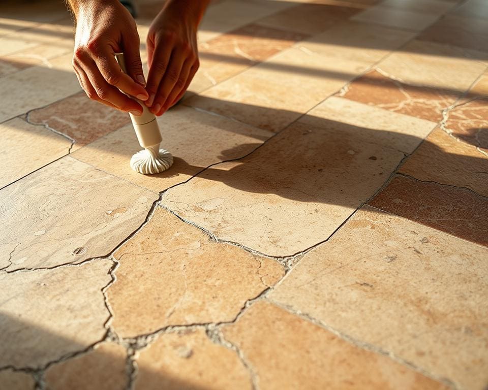 Risse im Naturstein reparieren