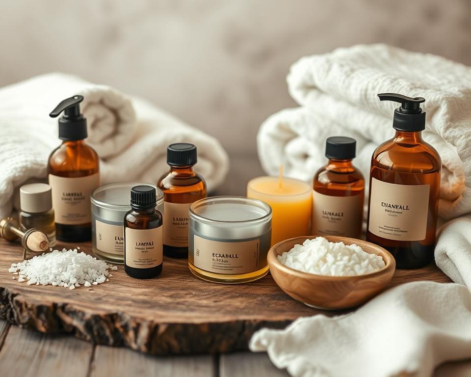 Spa-Produkte, ätherische Öle, Hautpflege, Wellness-Zubehör