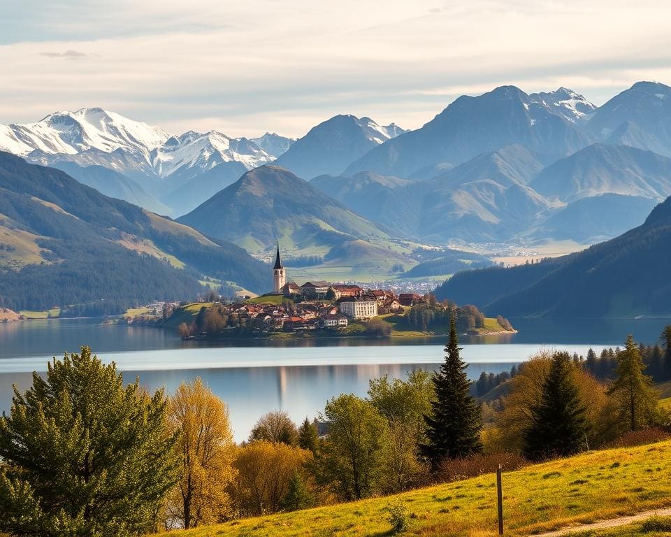 Ferien in der Schweiz: Berge, Seen und Staedte