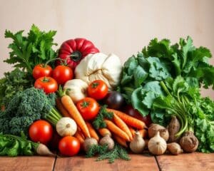 Iss frisches Gemüse für mehr Kraft