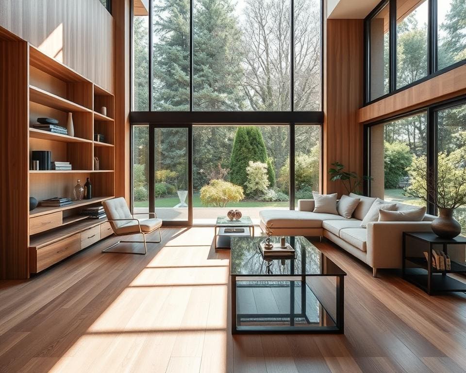 Raumgestaltung mit Glas und Holz