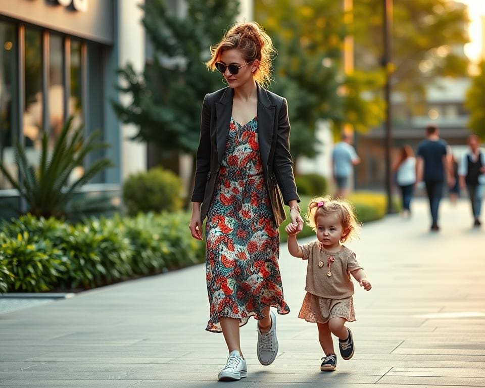 Wie bleibst du modisch im Alltag mit Kindern?