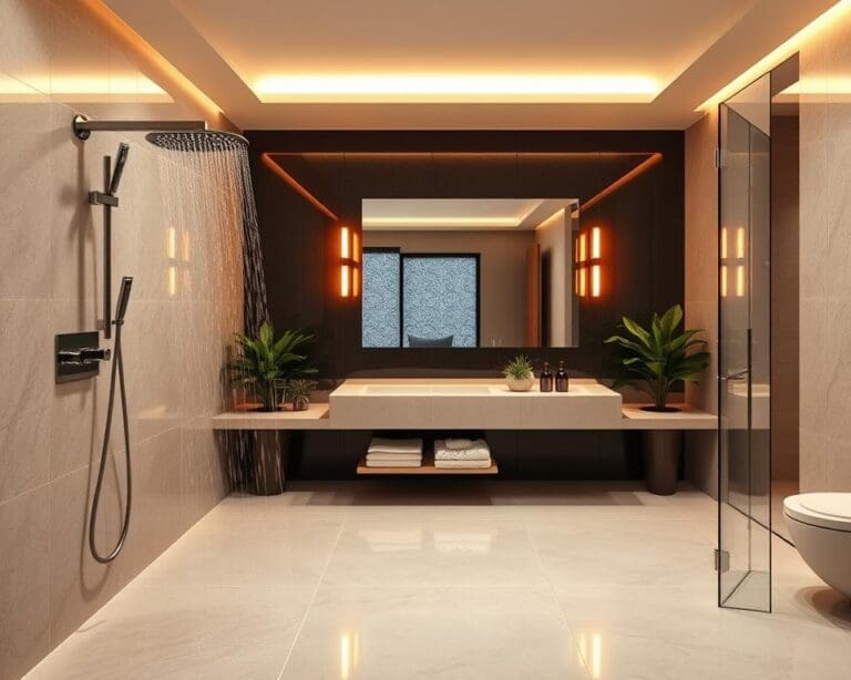 Wie gestaltet man ein Badezimmer mit Regendusche?