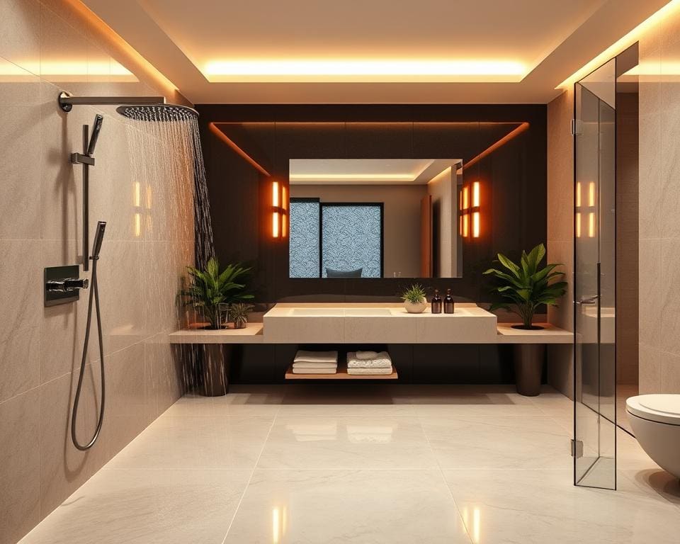 Wie gestaltet man ein Badezimmer mit Regendusche?